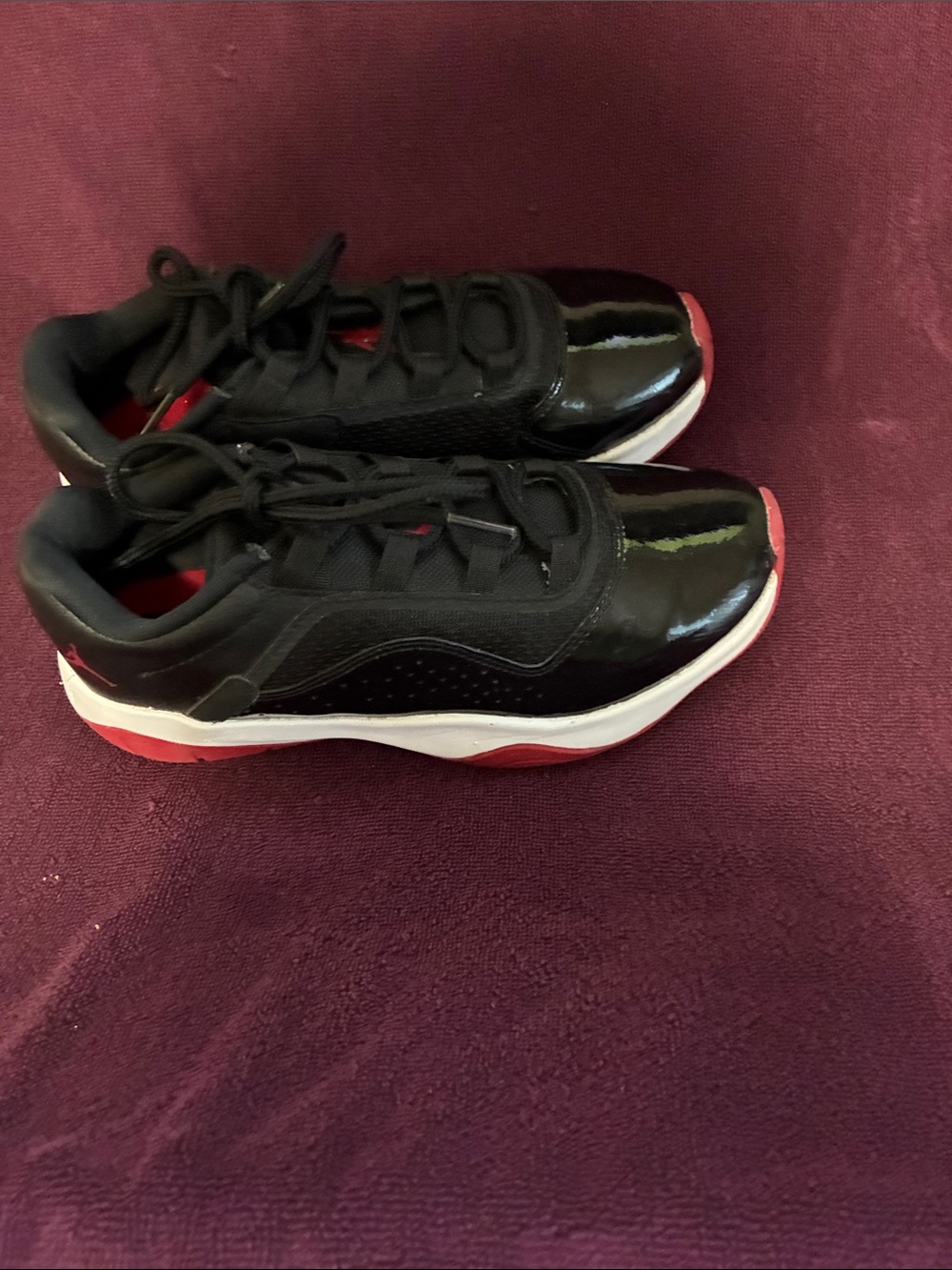 Black and Red Low-Top Sneakers
